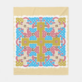 ケルト系ドネガル フリースブランケット (正面)