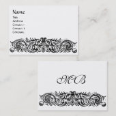ケルト系ドラゴン白黒モノグラム 名刺 (正面/裏面)