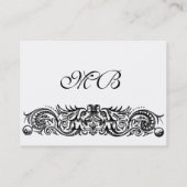 ケルト系ドラゴン白黒モノグラム 名刺 (裏面)