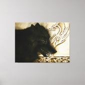 ケルト系ブラックウルフ キャンバスプリント (正面)