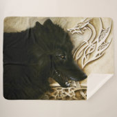 ケルト系ブラックウルフ シェルパブランケット (正面(横))