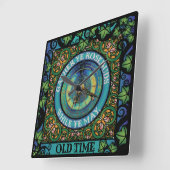 ケルト系無常 スクエア壁時計 (傾斜)