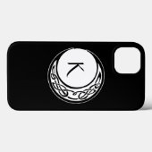 ケルト紋様 月 サークル モノグラム 黒 白 Case-Mate iPhoneケース (裏面 (横))
