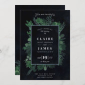 ケルト素朴の葉、ムーディーハンド絵を描招待状 シーズンカード (正面/裏面)