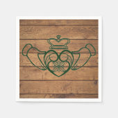 ケルト素朴クカダグ木のテクスチャ スタンダードカクテルナプキン (正面)