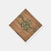 ケルト素朴クカダグ木のテクスチャ スタンダードカクテルナプキン (角)