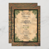 ケルト素朴ティッククラダッハーサルディナー招待状 招待状 (正面/裏面)