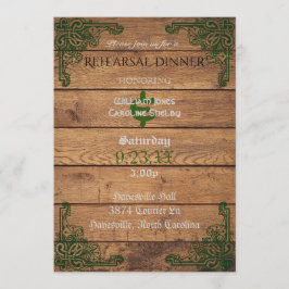 ケルト素朴ティッククラダッハーサルディナー招待状 招待状