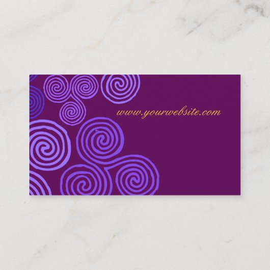 ケルト紫スワール名刺 名刺 (裏面)