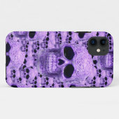 ケルト紫色スカルコラージュ Case-Mate iPhoneケース (裏面(横))