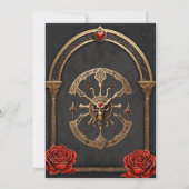 ケルト結び目模様とゴシック様式の優雅さのハート。 セーブザデート (裏面)