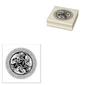 ケルト結び目模様とハウンズ ラバースタンプ (押印)