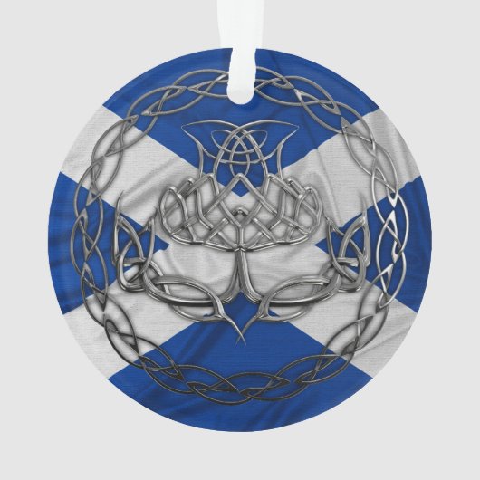ケルト結び目模様のアザミ オーナメント (裏面)