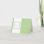 ケルト結び目模様のイニシャル-背景色をカスタマイズ サンキューカード (正面)