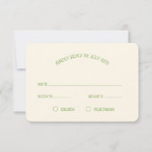 ケルト結び目模様のシャムロックの結婚式 出欠カード (正面)