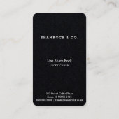 ケルト結び目模様のスタイルの緑のシャムロックのセントパトリックの日 名刺 (裏面)