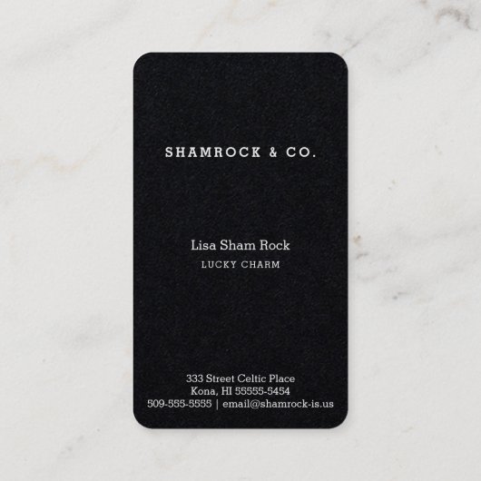 ケルト結び目模様のスタイルの緑のシャムロックのセントパトリックの日 名刺 (裏面)