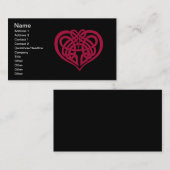 ケルト結び目模様のハート 名刺 (正面/裏面)