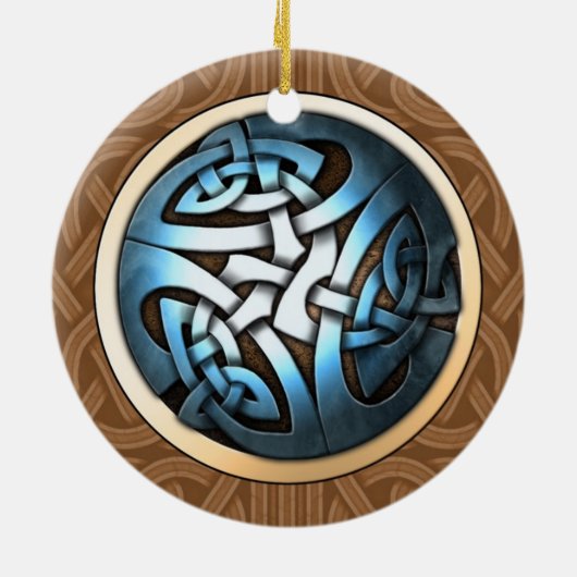 ケルト結び目模様のペンダントかオーナメント セラミックオーナメント (裏面)