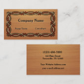 ケルト結び目模様のボーダーによってはめ込まれる木製の一見 名刺 (正面/裏面)