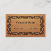 ケルト結び目模様のボーダーによってはめ込まれる木製の一見 名刺 (正面)