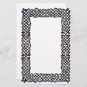 ケルト結び目模様のボーダー 便箋 (正面/裏面)