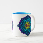 ケルト結び目模様の円形浮彫りのマグの_のカッコいいのtones_ARD ツートーンマグカップ (正面右)