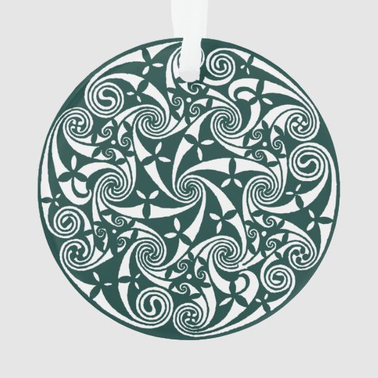 ケルト結び目模様の円形浮彫りの円形のデザイン、アイルランドのアートワーク オーナメント (裏面)