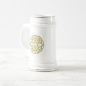 ケルト結び目模様の円 ビールジョッキ (正面左)