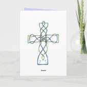 ケルト結び目模様の十字のイースターカード シーズンカード (裏面)