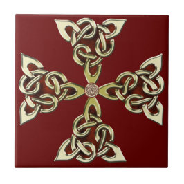 ケルト結び目模様の十字2 タイル