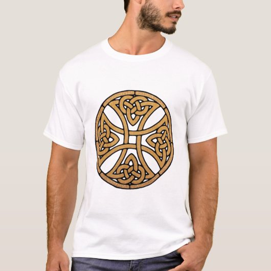 ケルト結び目模様の十字 Tシャツ (正面)