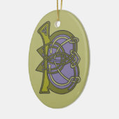 ケルト結び目模様の手紙のイニシャルのモノグラムB セラミックオーナメント (左)