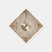 ケルト結び目模様の木の命 – Yggdrasil スタンダードカクテルナプキン (角)