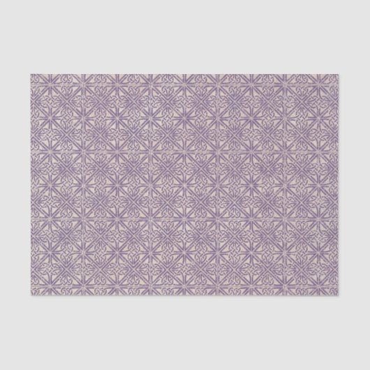 ケルト結び目模様の紫色パターン 薄葉紙 (正面)