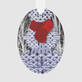 ケルト結び目模様の雪だるま オーナメント (正面)