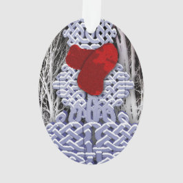 ケルト結び目模様の雪だるま オーナメント