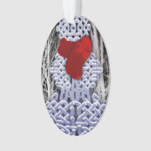 ケルト結び目模様の雪だるま オーナメント (正面)