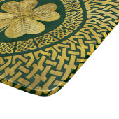 ケルト結び目模様を持つアイルランドの4葉のクローバー カッティングボード (角)