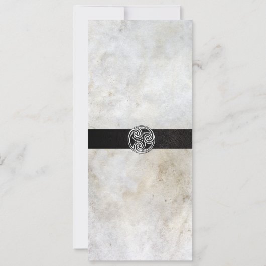 ケルト結び目模様アイリッシュアーバンタトゥー結婚式招待状 招待状 (裏面)