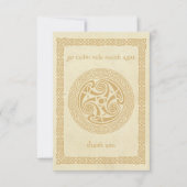 ケルト結び目模様アイリッシュゲリックサンキューテンプレート サンキューカード (正面)