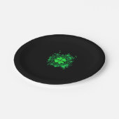 ケルト結び目模様アイリッシュシャムロックスリーリーフクローバーセントパ ペーパープレート (アングル)