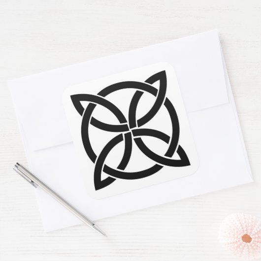 ケルト結び目模様アイルランド古代の象徴異教の スクエアシール (封筒)