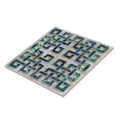 ケルト結び目模様アワビ貝及び真珠 タイル (側面)