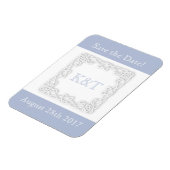 ケルト結び目模様イニシャル – ライトブルー マグネット (左側)