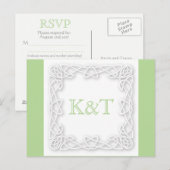 ケルト結び目模様イニシャル- RSVPポストカード インビテーションポストカード (正面/裏面)