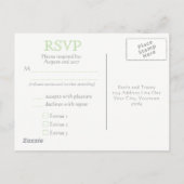ケルト結び目模様イニシャル- RSVPポストカード インビテーションポストカード (裏面)