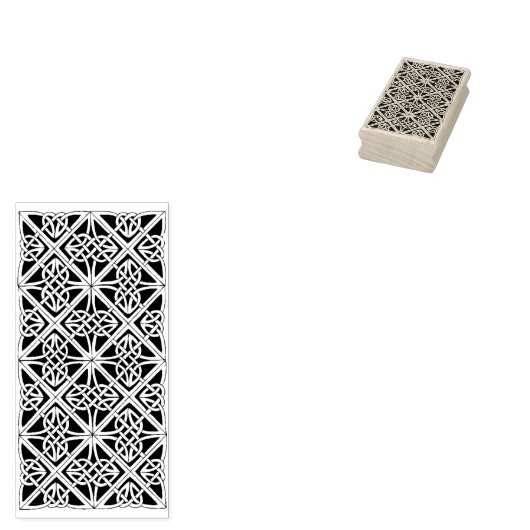 ケルト結び目模様イラストレーションスタンプ ラバースタンプ (押印)