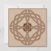 ケルト結び目模様インクリームアンドラスト結婚式招待状 招待状 (裏面)