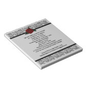 ケルト結び目模様インフィニティバラゴシック結婚式招待状 ノートパッド (アングル)